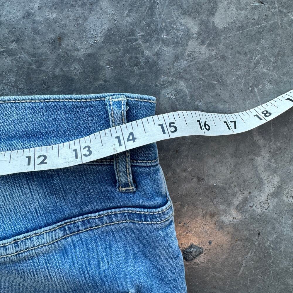 Vintage Y2k Express Denim Performance Crop High Rise Distressed Jeans 6 - Picture 5 of 6